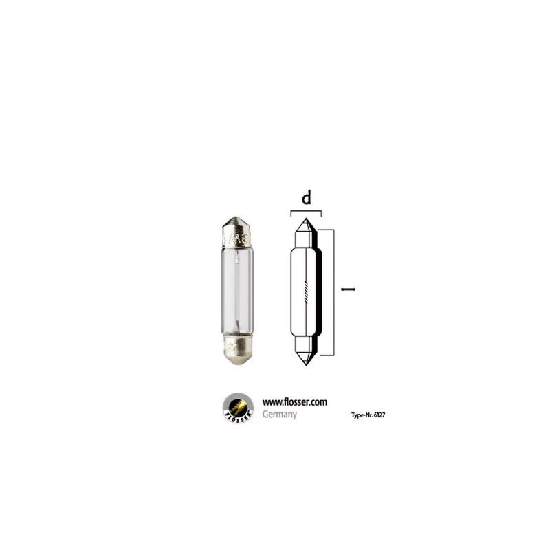Top Vente Ampoule 6V 1W Navette SV5.5 6x24mm – Blanc FLOSSER