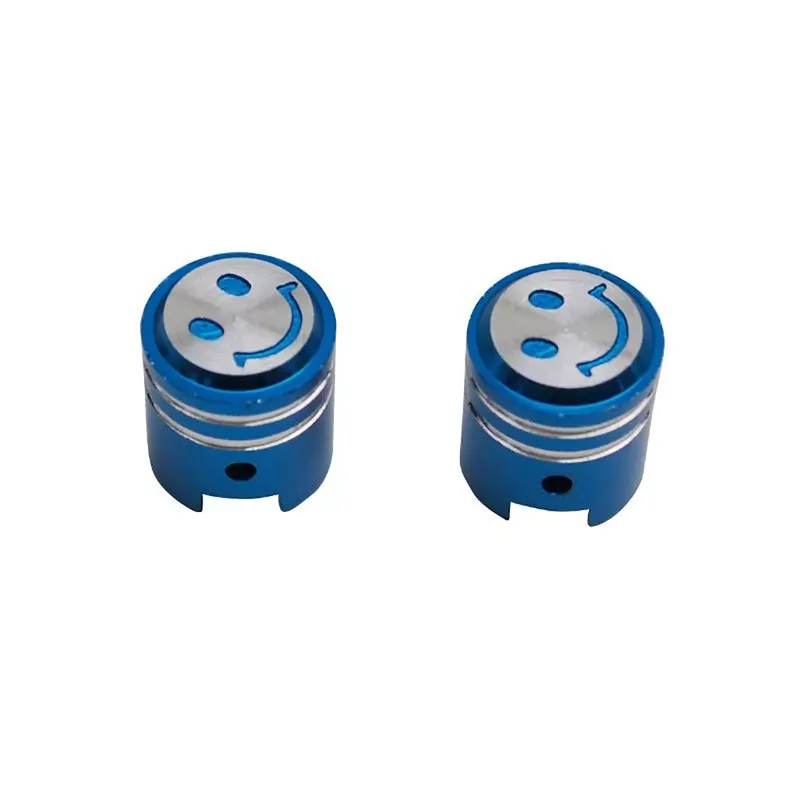 Bouchon de Valve Piston Smiley – Bleu Promotion
