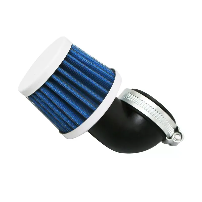Filtre à air PHVA / PHBN – Replay KN Small FC 28 / 35mm coudé 90 degrés Blanc / Bleu Bon Marché