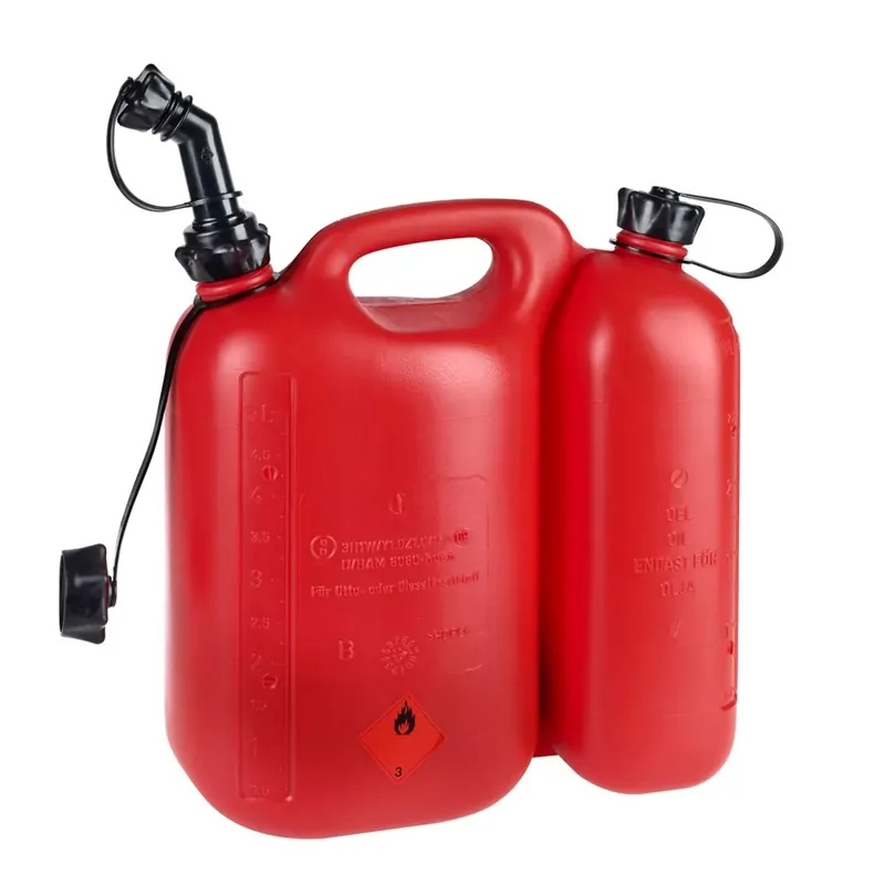 Jerrycan / Bidon Essence 5L + 3L Rouge Double Compartiment avec bec rigide – Pressol Quantité Limitée