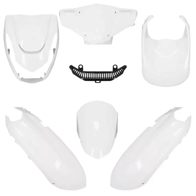 Kit Carénages / Carrosserie Peugeot Kisbee 2T / 4T à partir de 2010 – Blanc Brillant 6 pièces Meilleure Vente