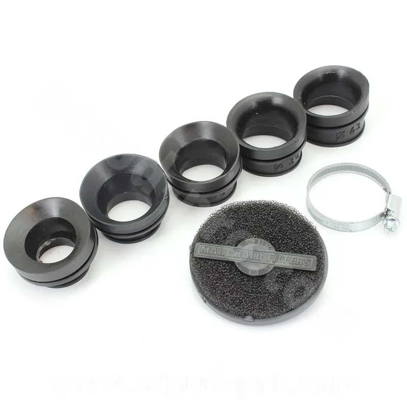 Filtre à air PHBG / PHBN / PHVA / PHBH / Mikuni TM – Marchald Power Filter 28mm à 43mm droit L 40mm Noir Nouvelle Collection