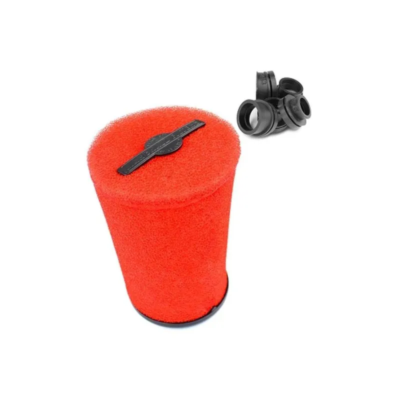 Filtre à air PHBG / PHBN / PHVA / PHBH / Mikuni TM – Marchald Power Filter 28mm à 43mm droit / coudé 25 degrés L 170mm Rouge Haute Qualité