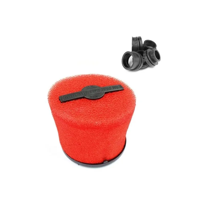 Usine Directe Filtre à air CP / PWK – Marchald Power Filter 46mm à 62mm droit / coudé 25 degrés L 105mm Rouge