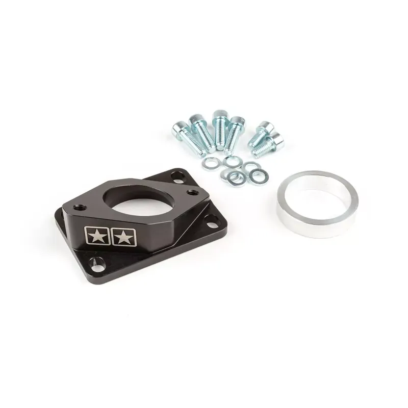 Dernière Chance Support Incliné Pipe Admission AM6 Derbi PWK 30mm à 34mm - High Flow Ellipse Noir Stage6 R/T