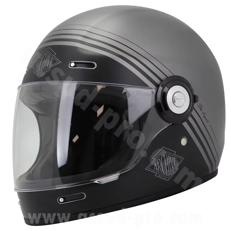 Casque intégral – Archive Vintage The legend Gris / Noir L Super Prix