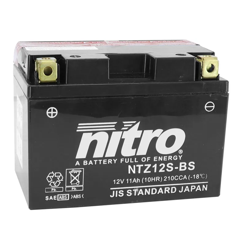 Batterie 12V 11 Ah NTZ12S-BS MF – Nitro sans entretien +G Nouvelle Collection
