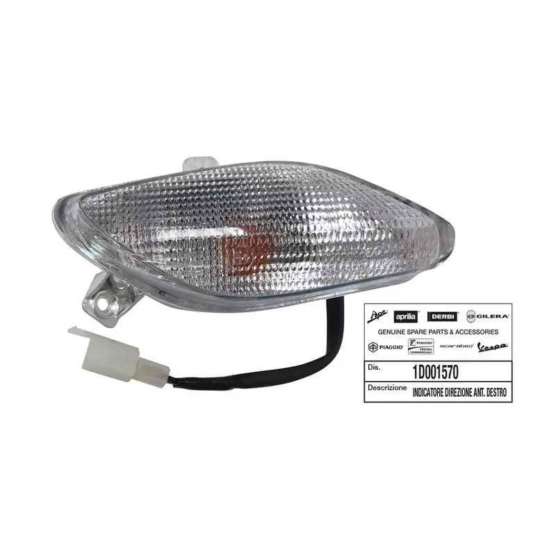 Clignotant avant droit transparent origine Piaggio Typhoon Aprilia SR Motard 50-125 1D001570 Pas Cher