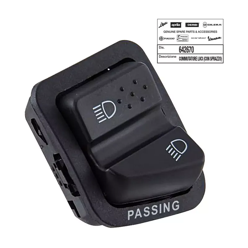 COMMUTATEUR CODE/PHARE ORIGINE PIAGGIO 125-250-300-400 500 MP3 2008/2014, 125-250-400 X8 2004/2006, X9, X-EVO 2007/, BEVERLY/GIL Achat Immédiat