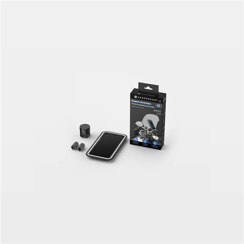 SUPPORT SMARTPHONE MAGNETIQUE PRO VISSE AU RETROVISEUR AVEC POCHETTE 2XL Super Prix