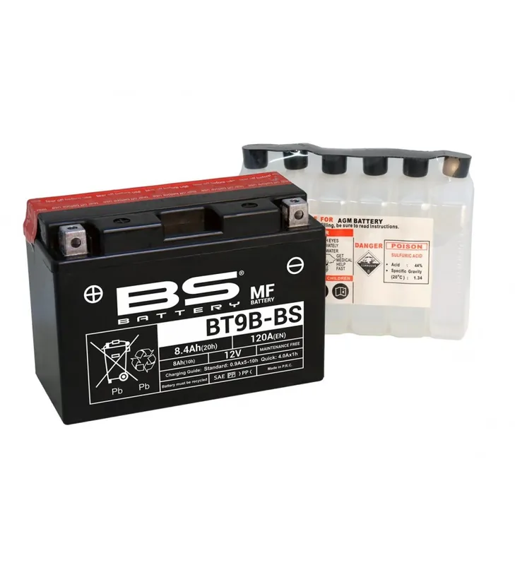 Bon Marché BATTERIE BS BATTERY BT9B-BS avec pack acide
