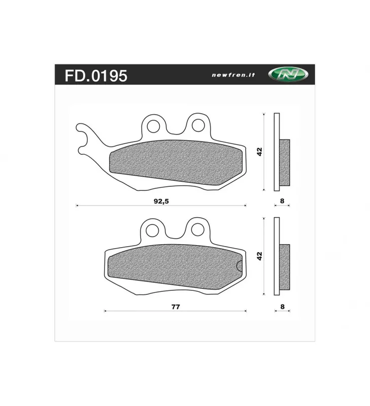 PLAQUETTES FREIN FD0195BE NEWFREN Nouvelle Collection