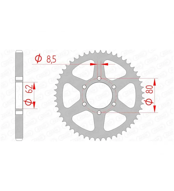 Expédié Aujourd&rsquo;hui COURONNE AFAM 50 DENTS ACIER PAS 428