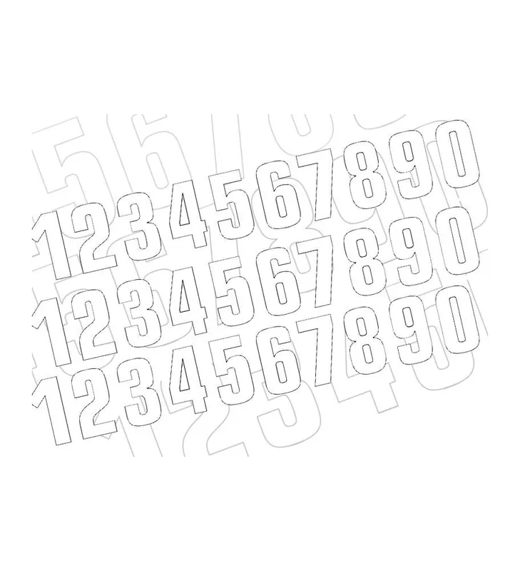 Petit Prix NUMEROS DE COURSE BLANC 9 JEU DE 3 NUMEROS