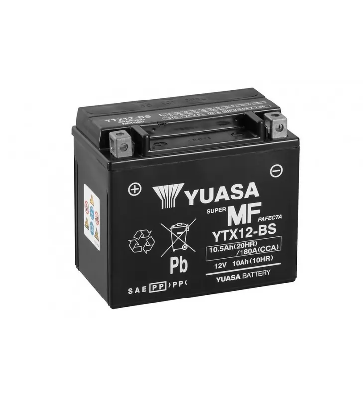 BATTERIE YUASA YTX12-BS SANS ENTRETIEN LIVREE AVEC Satisfait Ou Remboursé