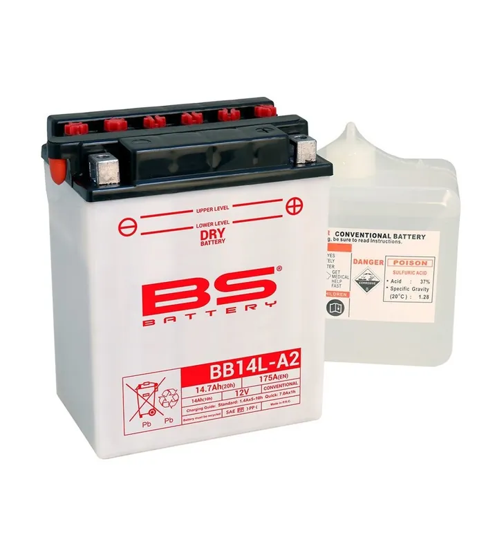 Quantité Limitée BATTERIE BS BATTERY BB14L-A2 AVEC PACK ACIDE