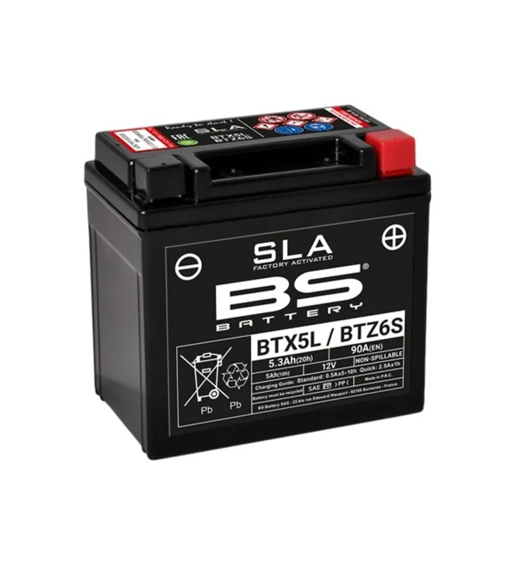 Haute Qualité BATTERIE BS BTX5L-BS BTZ6S SLA ACTIVE USINE