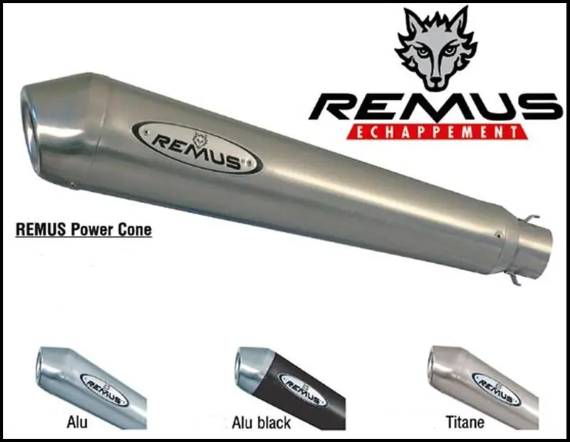 2 silencieux Remus Powercone alu noir + cat pour MT03 ( RM02 ) Meilleur Choix