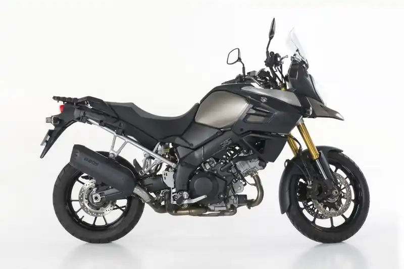 Bos silencieux DESERTFOX inox noir pour Suzuki DL1000 V-Strom Prix Cassé