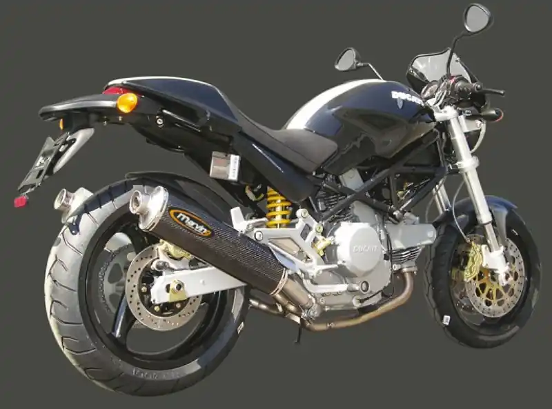 Marving 2 silencieux Superline ovale carbone pour Ducati Monster 600 Jusqu&rsquo;à Épuisement Des Stocks