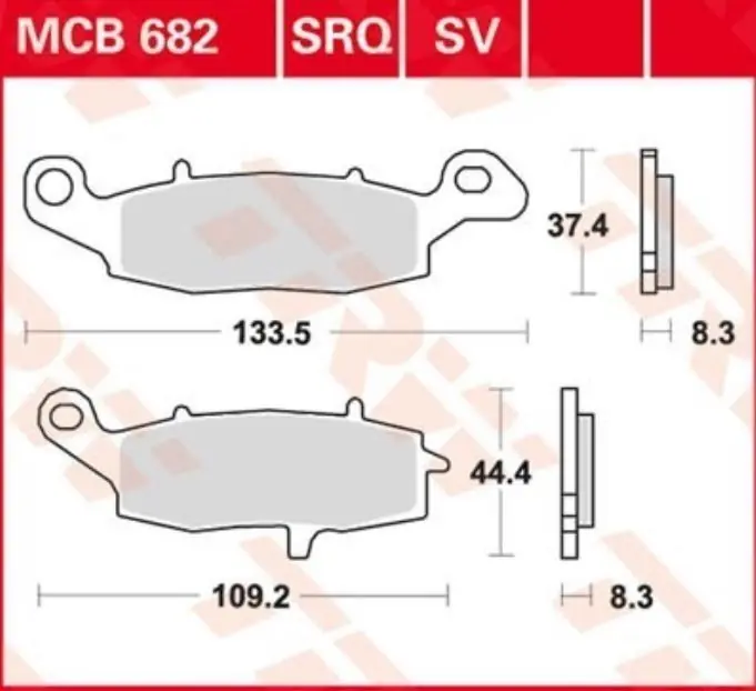 Plaquettes AV Gauche pour Kawasaki ZR-7 1999-2005 Petit Prix