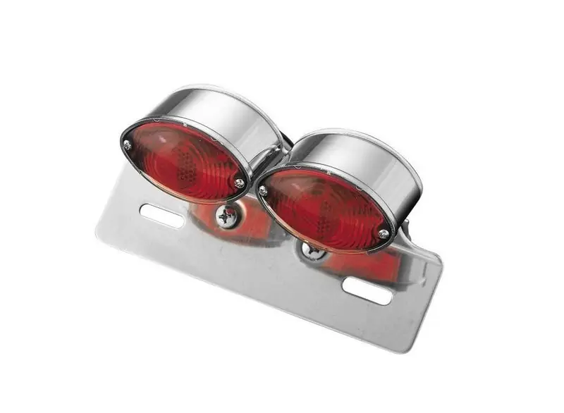 Promotion Saisonnière Mini feux doubles chromés avec support de plaque