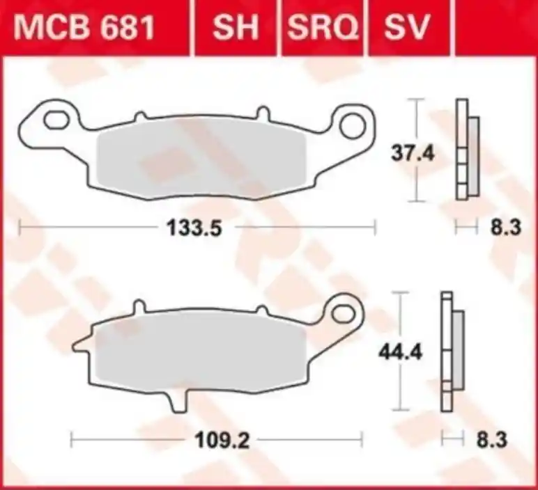 Authentique Plaquettes AV pour Suzuki RV 125 Van Van 2003-2016