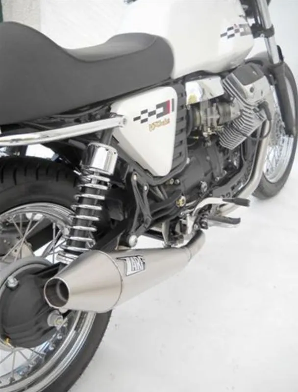 Commander Maintenant Zard 2 silencieux inox satin pour Guzzi V7 Classic et Cafe Racer