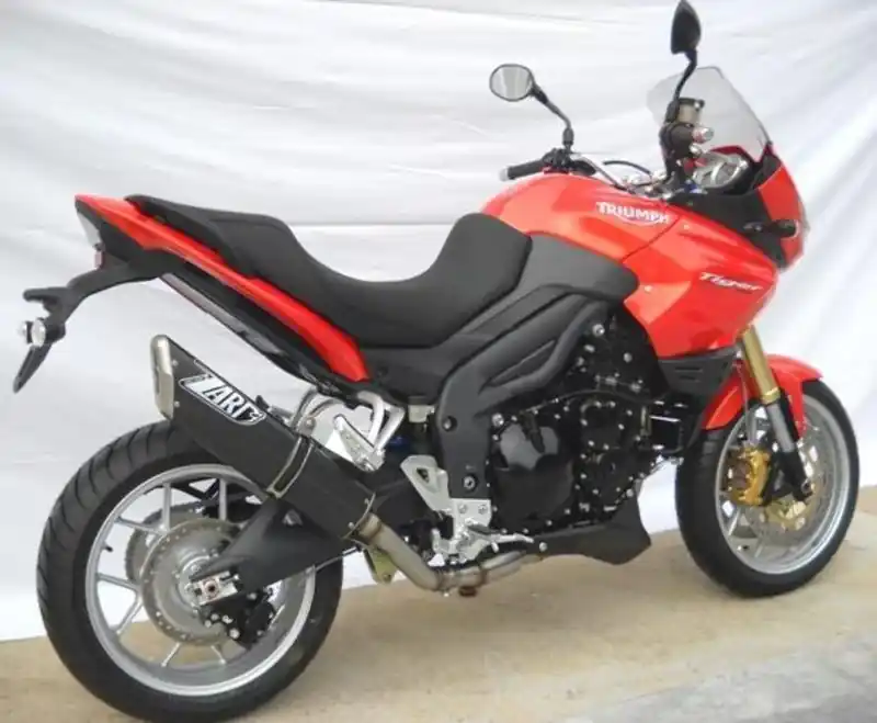 Zard silencieux inox et carbone bas pour Triumph Tiger 1050 2007/2012 Dernière Chance