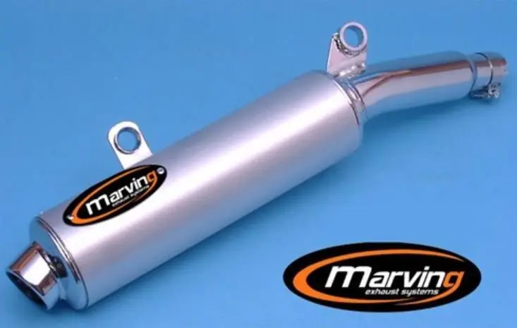 Marving silencieux chrome/alu pour DR650R SP44 de 92 à 95 Offre Spéciale