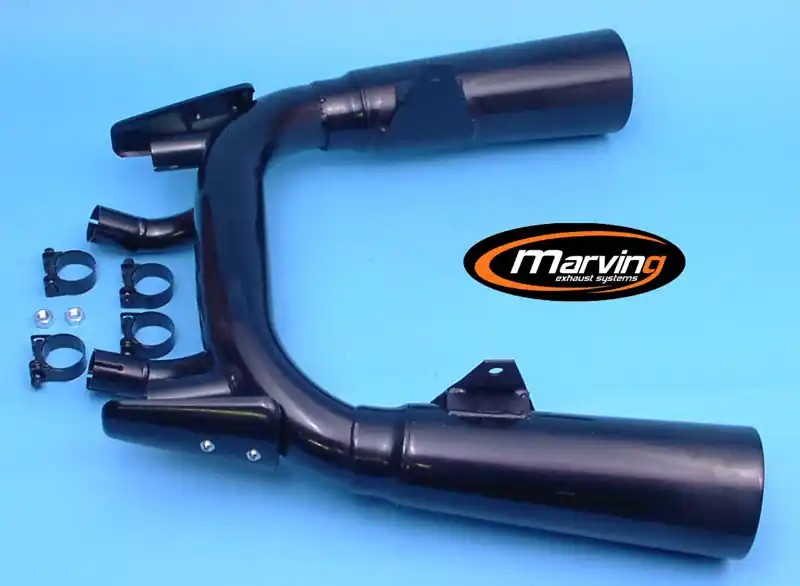 Marving 2 silencieux acier noir pour VMax 86/2003 Commander Vite
