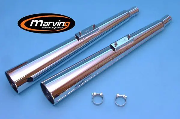2 Silencieux Marving en acier chromé pour Z 650F Must-Have