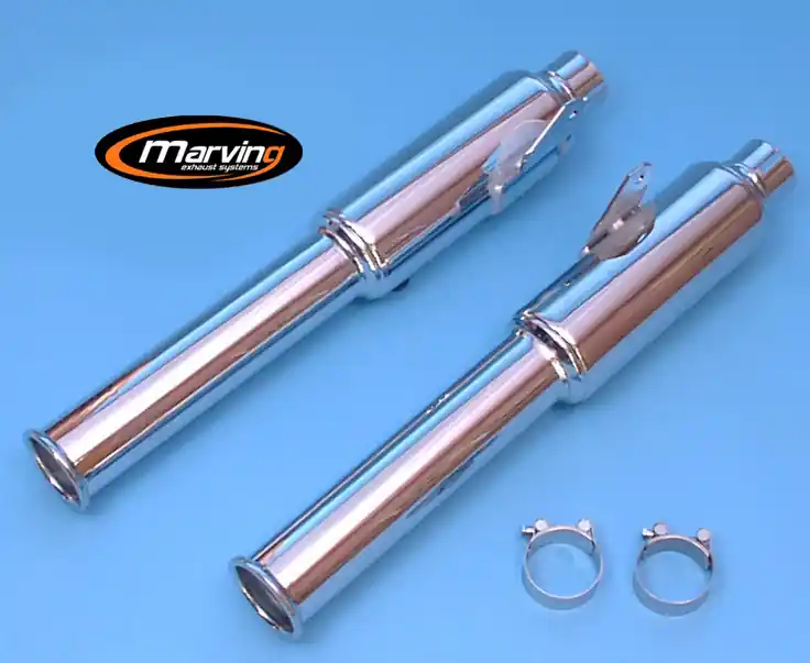 Marving 2 silencieux chromés pour VN750 Vulcan 86/90 Produit De Marque