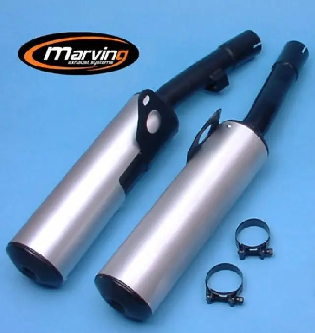 Prix Promo Marving 2 silencieux noir et alu pour GPZ600R 85/89