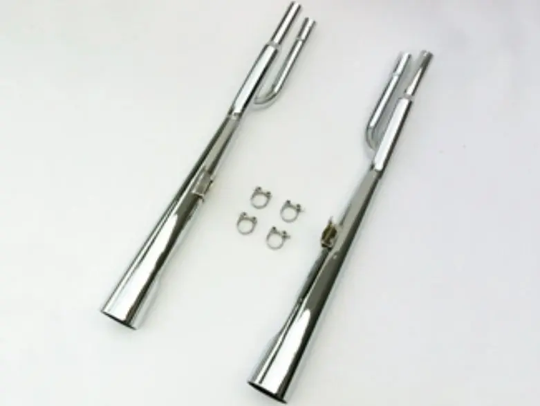 Marving 2 silencieux chromés pour CB 650C 1980/1982 Commander Vite