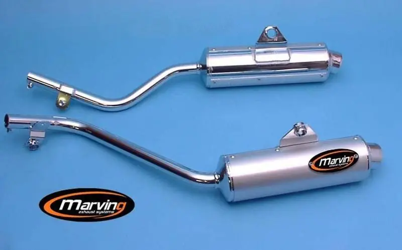 Marving 2 silencieux chrome / alu pour Honda SLR650 97/99 Commande En Gros