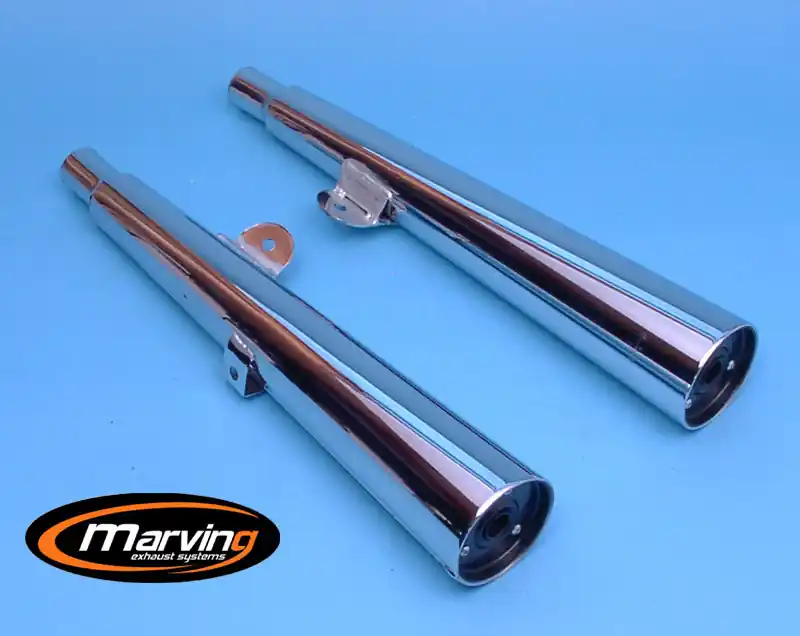 Produit De Marque Marving 2 Silencieux chromés pour Honda CX 400C NC06