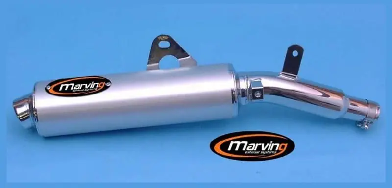 Remise Marving silencieux chromé et alu pour Suzuki DR600S et Djebel 85/89