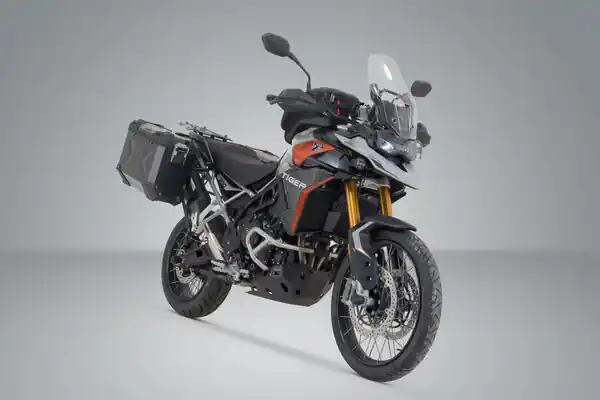 Satisfait Ou Remboursé Kit valises en aluminium noires 45/37 litres pour Triumph Tiger 900 GT / Rally Pro 2023 et + sw motech