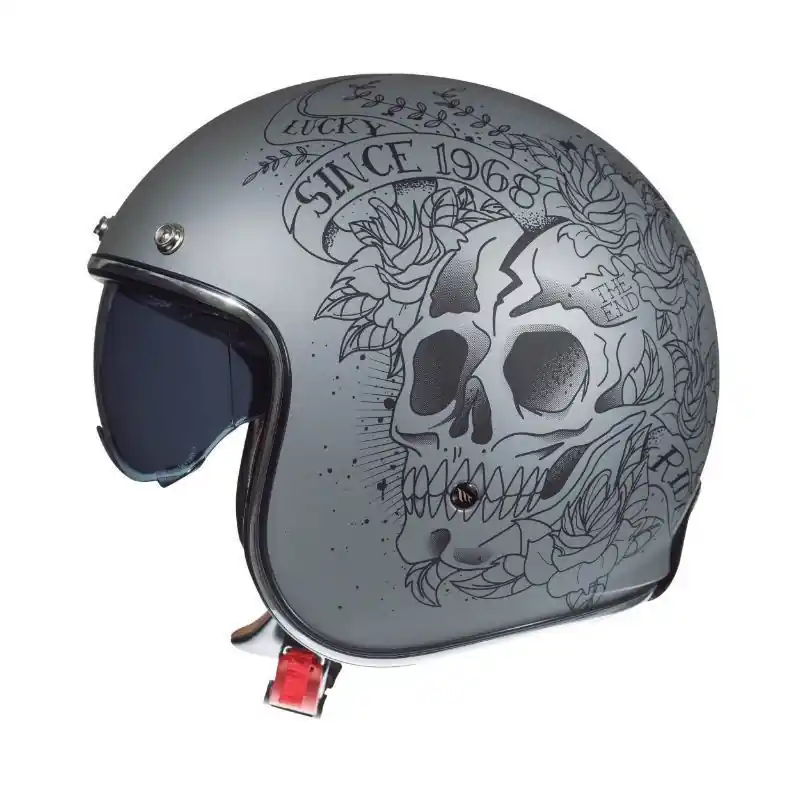 Casque MT LE MANS 2 SV A1 Skull & Roses A2 Argent Mat XS – 53/54 cm Expédié Aujourd&rsquo;hui