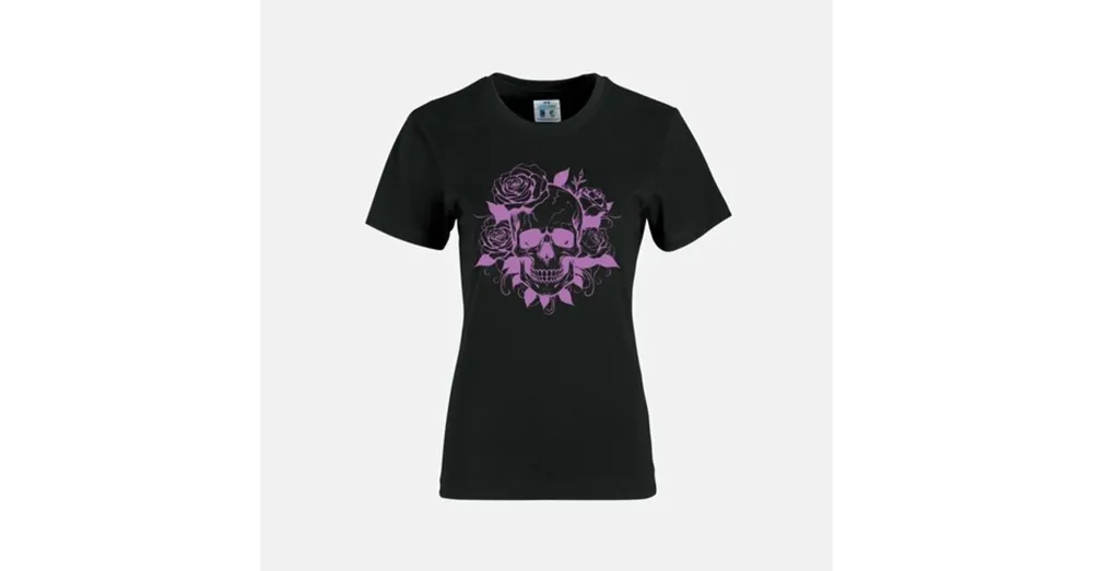T-shirt femme- crâne violet S Petit Prix