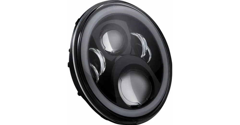 Phare à LED Halo 7&Prime; avec Faisceau Adaptateur Noir Softail Touring Top Vente