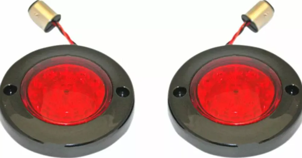 Inserts de Clignotants Arrière LED Custom Dynamics Dynamic Ringz Cerclage Plat ProBeam Noir Harley Réduction