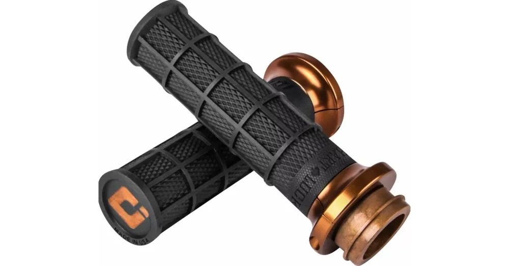 Poignées ODI Hart-Luck Signature V-Twin Lock-On Noir/Bronze Harley Tirage Câble Nouveauté