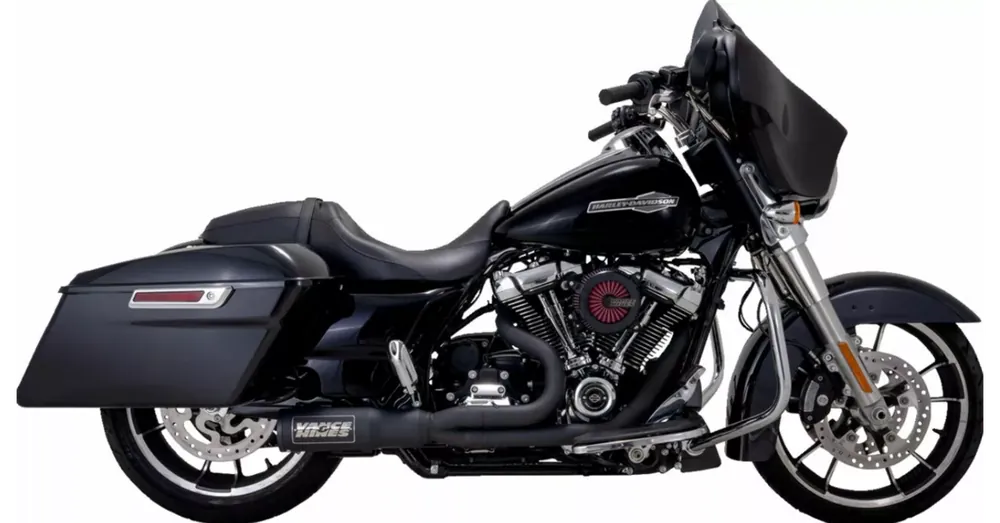 Prix Choc Ligne Échappement 2-en-1 Vance & Hines Hi-Output RR Noir Mat Touring M8