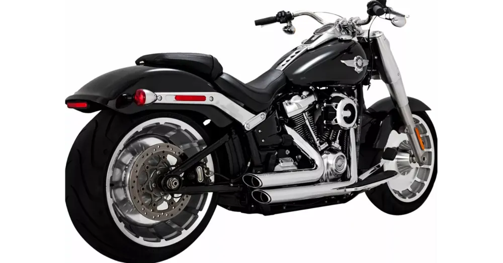 Haute Qualité Ligne Échappement 2-en-2 Vance & Hines Shortshots Staggered Chromé Softail M8