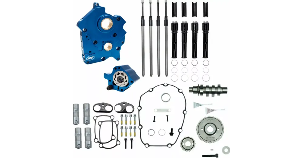 Kit Complet de Distribution S&S 475 Noir Softail Touring M8 Refroidis par Huile et Distribution par Pignon Seulement Aujourd&rsquo;hui