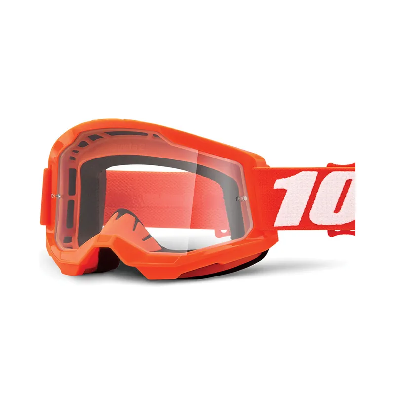 Achetez Aujourd&rsquo;hui Masque Cross Enfant STRATA 2 Orange – Ecran Clair