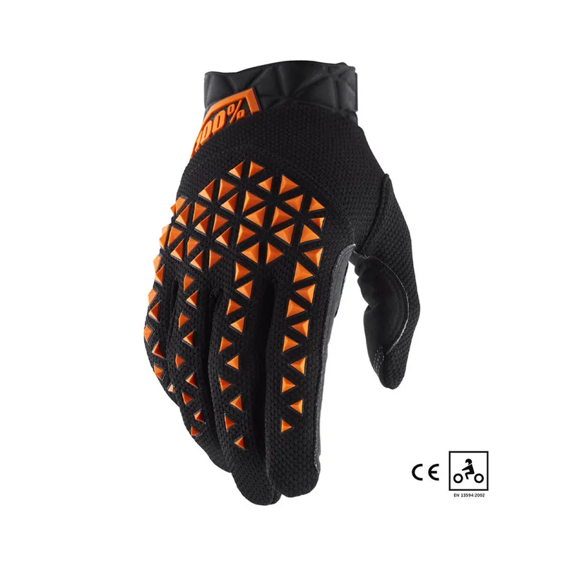 Acheter Direct Gants Cross 100% AIRMATIC CE Noir/Orange Fluo