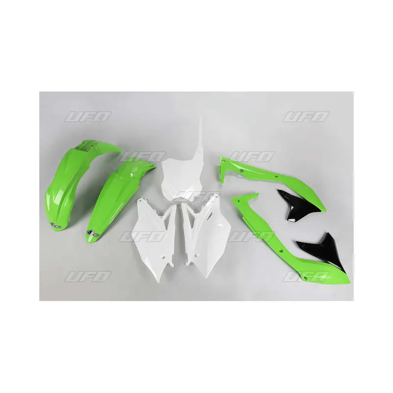 Solde Kit plastique UFO couleur origine (2016) vert/noir/blanc Kawasaki KX450F